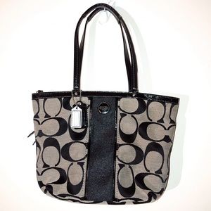 COACH 14" SIGNATURE JACQUARD TOTE